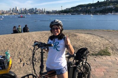 Bike Tour Seattle. 5 star Electric Bike Tour Seattle's waterways - Sunset Hill Park: mountain-and-sound views plus animal noise