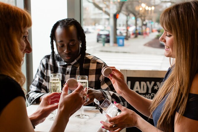 Chef Guided Happy Hour Tour - Cocktails, Bubbles and Bites - Lady Yum and the Honey Lavender Macaron Finish With Bubbles