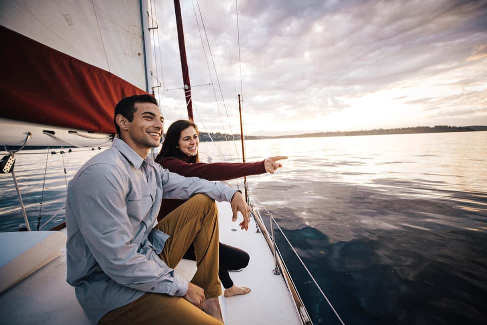 Sail Bainbridge Island & Seattle Waters - Classic Sailboat - How the sail feels: Seattle skyline, islands, and open Puget Sound time