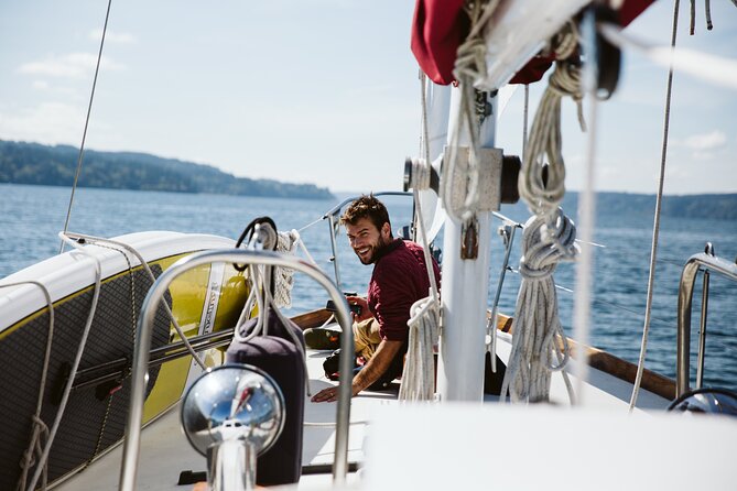 Sail Bainbridge Island & Seattle Waters - Luxury Classic Sailboat - Taking the wheel, learning the ropes, or just relaxing