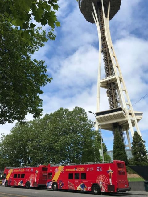 Seattle: Hop-on Hop-off Bus Tour and Sky View Observatory - Waterfront and Pike Place: Pier 55/66, FRS Clippers, and the market you’ll recognize fast