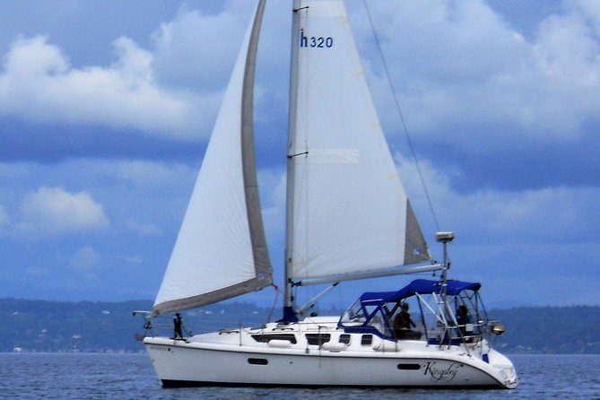Seattle's Best Private Sailing Adventure on the Puget Sound BYOB! - Seattle skyline from the water: Space Needle and Olympic views