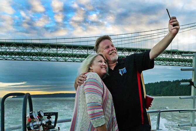 Shared 2 Hour September Sunset Cruise from Gig Harbor - Tacoma Narrows area: a bridge story with real moving water